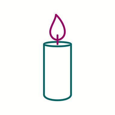 Benzersiz Mum Satırı Vektör Simgesi