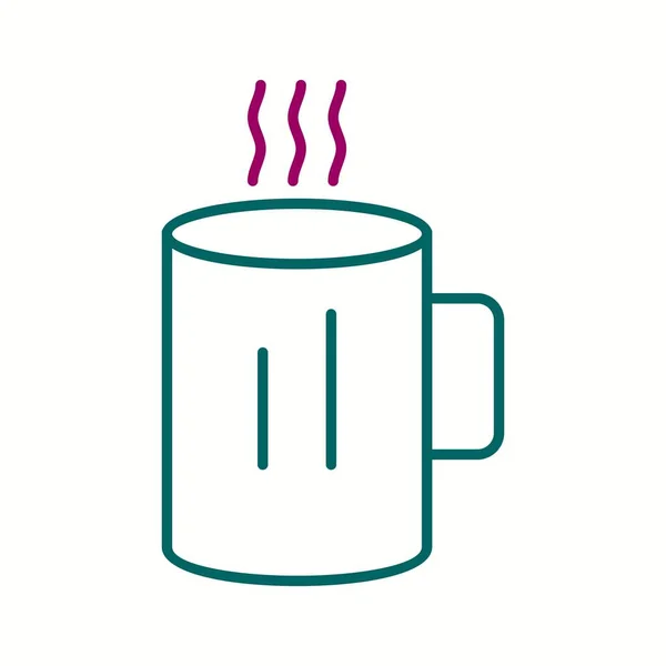 Unique Hot Coffee Vector Line Icon — Stock Vector