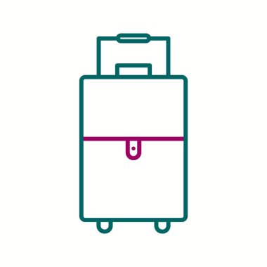 Eşsiz Bavul Vektör Satır Simgesi