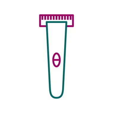 Benzersiz Tıraş Makinesi Vektör Satır Simgesi