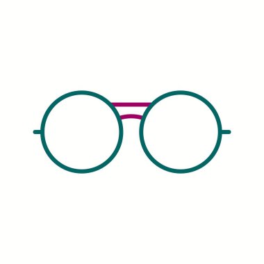 Benzersiz Vintage Gözlük Vektör Satırı Simgesi