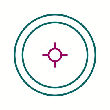 Eşsiz Konum Erişim Vektör Satır Simgesi