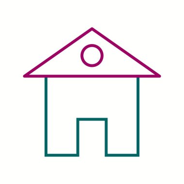 Eşsiz Ev Vektör Satırı Simgesi