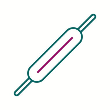 Benzersiz Roller ve Pin Vektör Çizgisi Simgesi