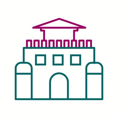 Eşsiz Kum Kalesi Vektör Satırı Simgesi