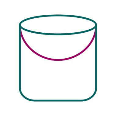 Eşsiz Kum Kovası Vektör Satırı Simgesi