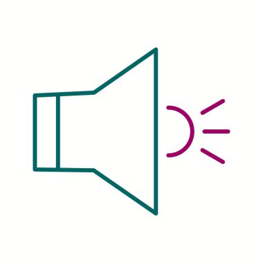 Benzersiz Hoparlör Vektör Satırı Simgesi