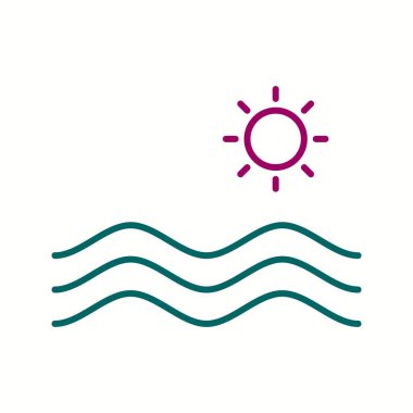 Eşsiz Hidroelektrik Vektör Hattı Simgesi