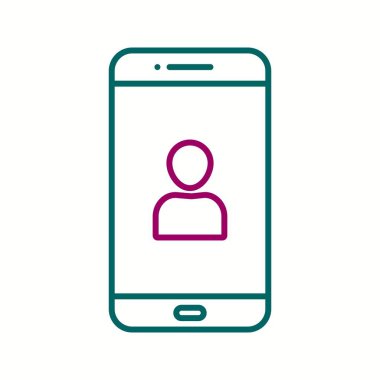 Eşsiz Kullanıcı Hesap Vektör Satırı Simgesi