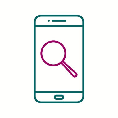 Eşsiz Arama Vektör Satırı Simgesi