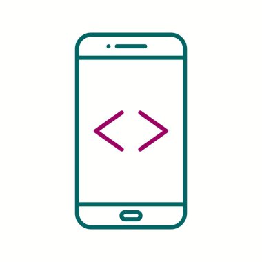 Eşsiz Kod Vektör Satırı Simgesi