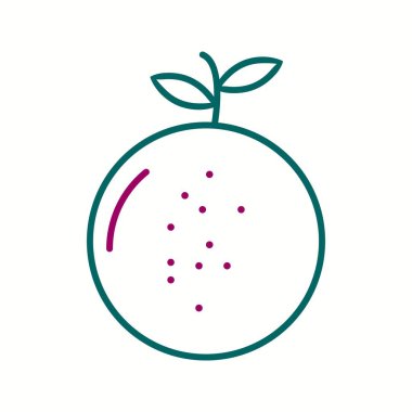 Benzersiz Mandarin Vektör Satır Simgesi