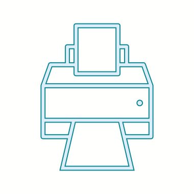 Eşsiz Yazıcı Vektör Satır Simgesi