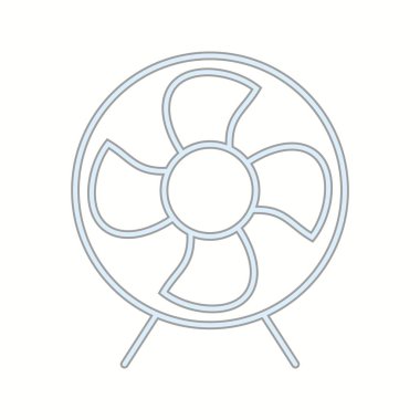 Eşsiz Elektrik Fan Satır Vektörü Simgesi