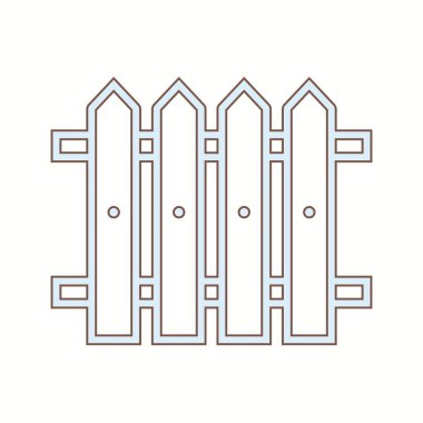 Eşsiz Çit Çizgisi Vektör Simgesi