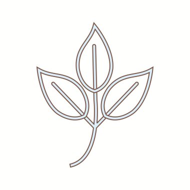 Eşsiz Yaprak Vektör Satır Simgesi