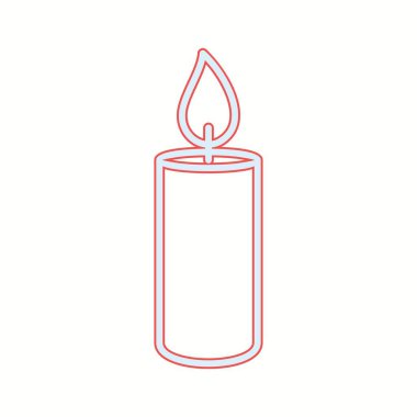 Benzersiz Mum Satırı Vektör Simgesi