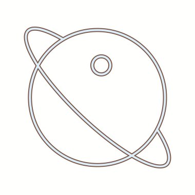 Eşsiz Gezegen Vektör Satırı Simgesi