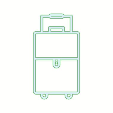 Eşsiz Bavul Vektör Satır Simgesi