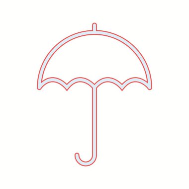 Eşsiz Umbrella Vektör Satır Simgesi