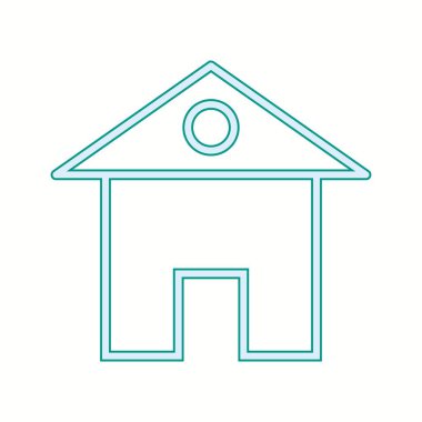 Eşsiz Ev Vektör Satırı Simgesi