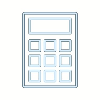 Eşsiz Hesap Makinesi Vektör Satır Simgesi