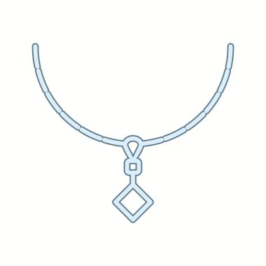 Eşsiz Kolye Vektör Satır Simgesi