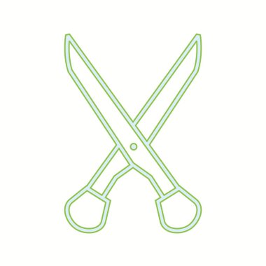 Eşsiz Makas Vektör Satır Simgesi