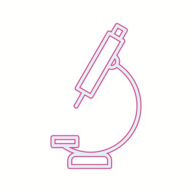 Eşsiz Mikroskop Vektör Satır Simgesi