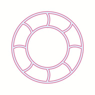 Benzersiz Yüzme Tekerleği Vektör Çizgisi Simgesi