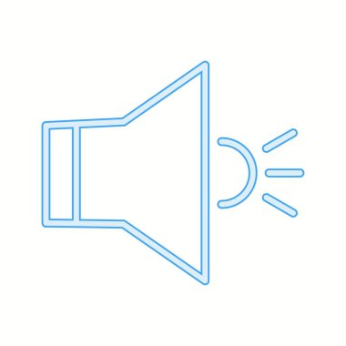 Benzersiz Hoparlör Vektör Satırı Simgesi