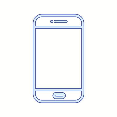 Benzersiz Mobil Vektör Satır Simgesi