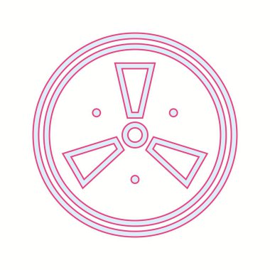 Eşsiz Radyasyon Vektör Satırı Simgesi