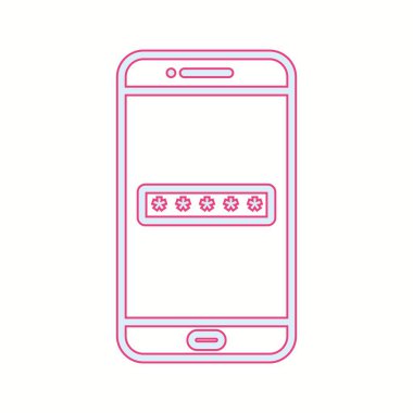 Eşsiz Geçiş Kodu Vektör Kabartma Simgesi