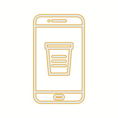 Eşsiz Geri Dönüşüm Kutusu Vektör Satırı Simgesi