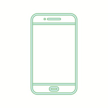 Eşsiz Cep Telefonu Vektör Satırı Simgesi