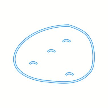 Benzersiz Patates Vektör Satırı Simgesi