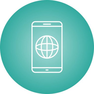 Mobil Vektör Satır Simgesinde Eşsiz Haber