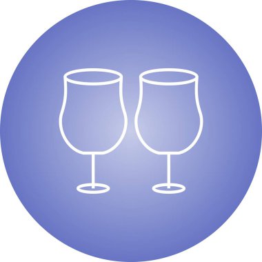 Eşsiz Parti Cam Vektörü Glyph Simgesi