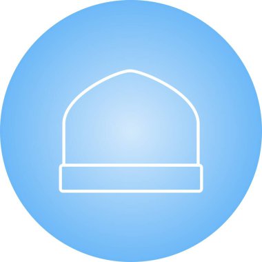 Eşsiz Örülmüş Cap Vektör Hattı Simgesi