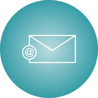 Eşsiz E- posta Vektör Satırı Simgesi