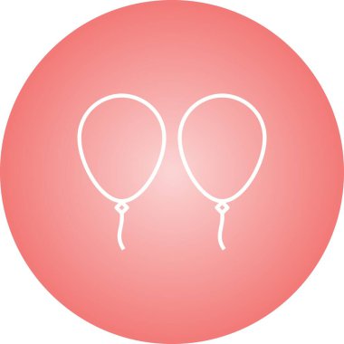 Eşsiz balonlar Vektör Satır Simgesi