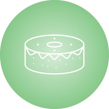 Eşsiz Doğumgünü Pasta Vektörü Satırı Simgesi