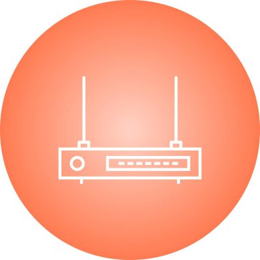 Eşsiz Wifi Yönlendirici Vektör Satır Simgesi