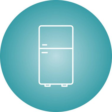 Eşsiz Buzdolabı Vektör Satırı Simgesi