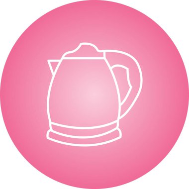 Eşsiz Kettle Satır Vektörü Simgesi