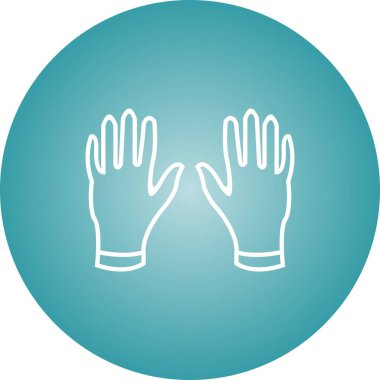 Eşsiz Eldiven Satır Vektörü Simgesi