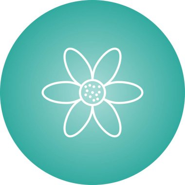 Eşsiz Çiçek Vektör Satırı Simgesi