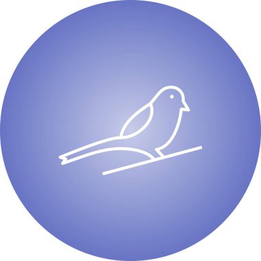 Eşsiz Serçe Vektör Satırı Simgesi