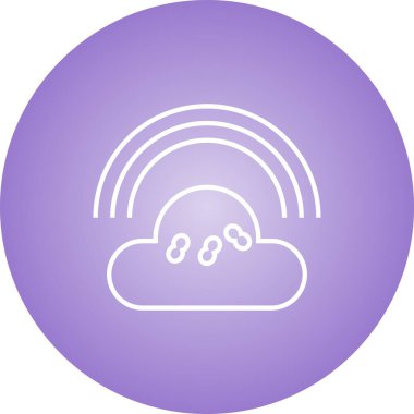 Gökkuşağı Eşsiz Vektör Satır Simgesi